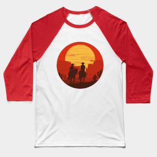 Cowboys of the Wild West - Circle Baseball T-Shirt